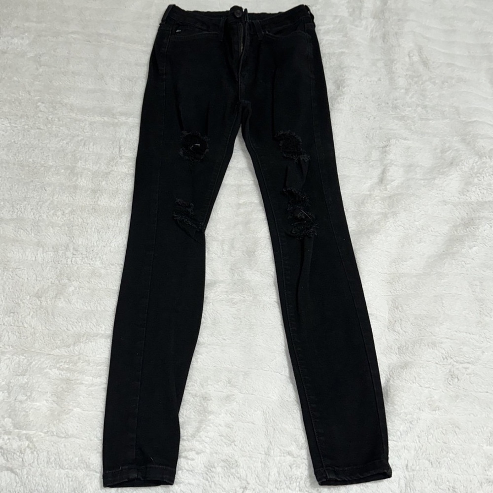 Black Distressed Jeans